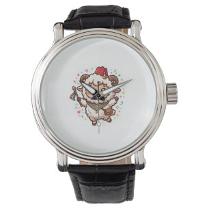 Cute Kawaii Moroccan Eid al-Adha Sheep Fez Sticker Watch