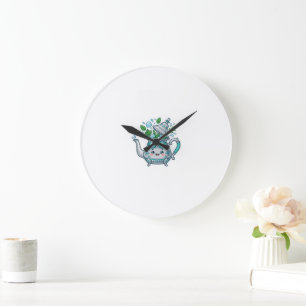 Cute Kawaii Moroccan Iced Mint Tea Summer Berrad S Large Clock