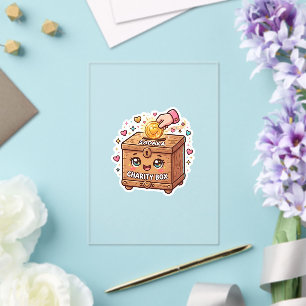 Cute Kawaii Moroccan Sadaka Charity Box IslSticker Acrylic Invitations