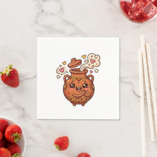 Cute Kawaii Moroccan Tanjia Clay Pot Food Sticker Napkin