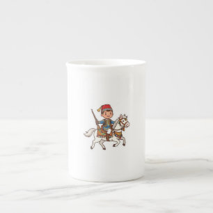 Cute Kawaii Moroccan Tbourida Horseman Cultural St Bone China Mug