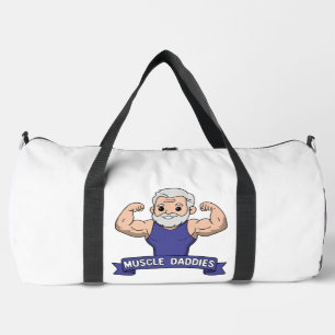 Cute Kawaii Muscle Daddy Bearded Bodybuilder Duffle Bag