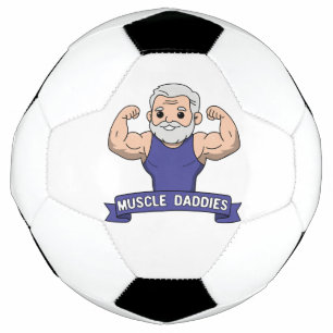 Cute Kawaii Muscle Daddy Bearded Bodybuilder Football
