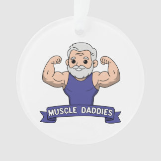Cute Kawaii Muscle Daddy Bearded Bodybuilder Ornament