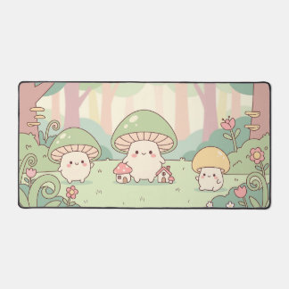 Cute Kawaii Mushroom Forest Desk Mat