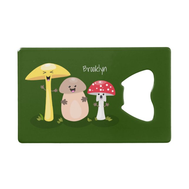 Cute kawaii mushroom fungi toadstool (Back Horizontal)