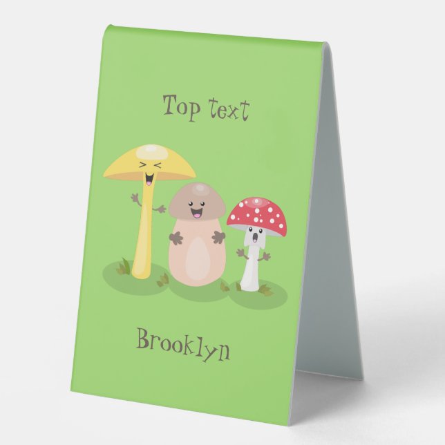 Cute kawaii mushroom fungi toadstool (Front)