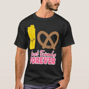 Cute Kawaii Mustard Pretzel BFF Best Friends Forev T-Shirt