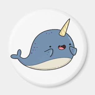 Cute Kawaii Narwhal Magnet