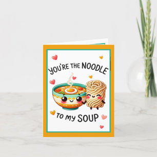 Cute Kawaii Noodles and Soup Thank You Card