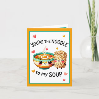 Cute Kawaii Noodles and Soup Thank You Card