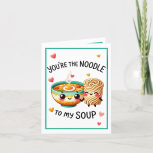 Cute Kawaii Noodles and Soup Thank You Card