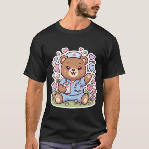 Cute Kawaii Nurse Bear Teddy Bear Nursing Student  T-Shirt