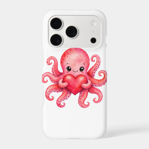 Cute Kawaii Octopus Holding Heart