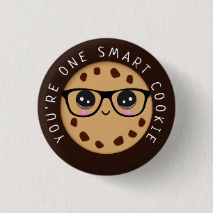 Cute Kawaii One Smart Cookie 3 Cm Round Badge