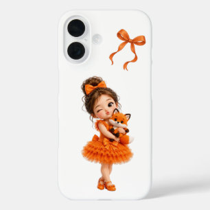 Cute Kawaii Orange Fox Girl iPhone Case