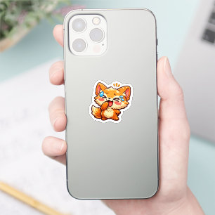 Cute Kawaii Orange Fox Laughing Crying Tears of Jo