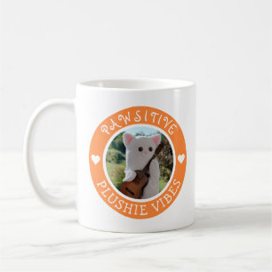 Cute Kawaii Orange Pawsitive Plushie Vibes Photo Coffee Mug