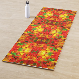 cute kawaii orange yellow red colorful gummy bear yoga mat