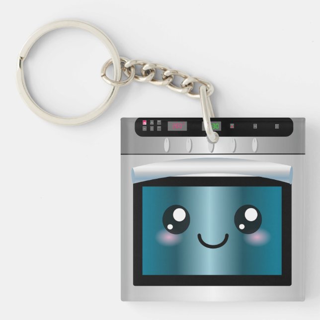 Cute Kawaii Oven - Chef & Baker Gifts Key Ring (Front)