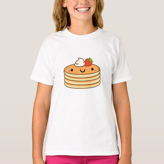 Cute Kawaii Pancakes T-Shirt (Front)
