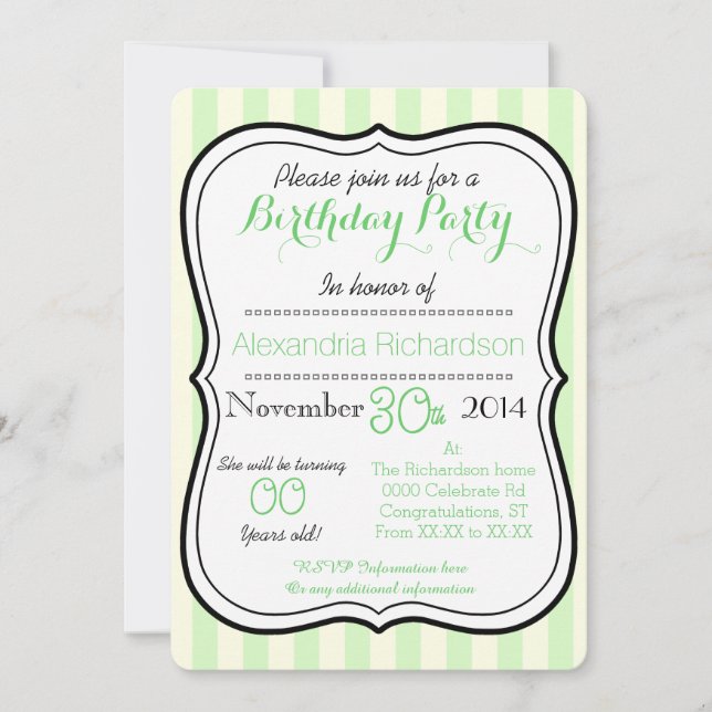 Cute Kawaii panda bear birthday party Invitation (Front)