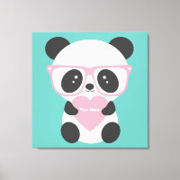 Cute Kawaii Panda Bear Pink Heart