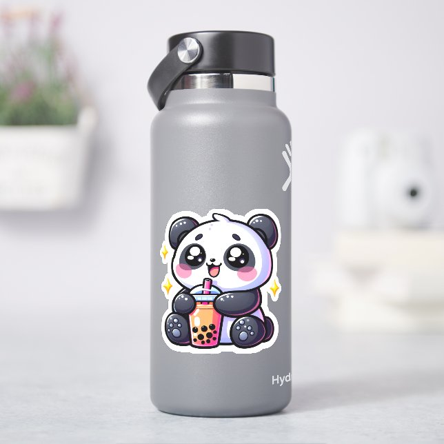 Cute Kawaii Panda Drinks Boba Bubble Tea Kawaii (HydroFlask)