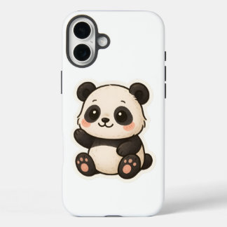 Cute Kawaii Panda iPhone 16 Plus Case 