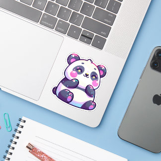 Cute Kawaii Panda with Pastel Highlights