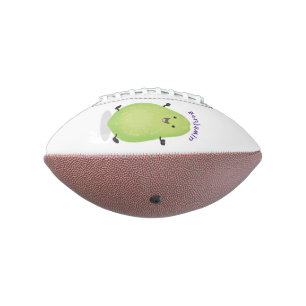 Cute kawaii papaya paw paw cartoon illustration american football