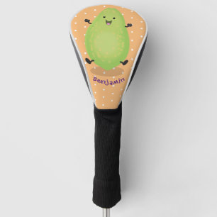 Cute kawaii papaya paw paw cartoon illustration golf head cover