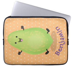 Cute kawaii papaya paw paw cartoon illustration laptop sleeve