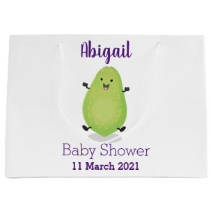 Cute kawaii papaya paw paw cartoon illustration large gift bag