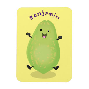 Cute kawaii papaya paw paw cartoon illustration magnet