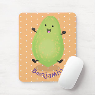 Cute kawaii papaya paw paw cartoon illustration mouse mat