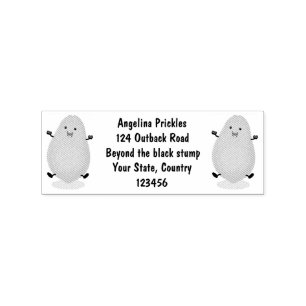 Cute kawaii papaya paw paw cartoon illustration rubber stamp
