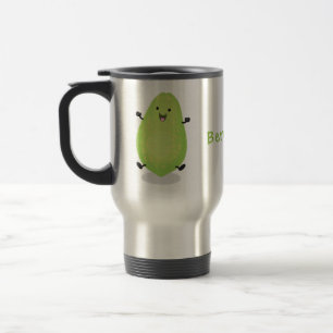 Cute kawaii papaya paw paw cartoon illustration travel mug