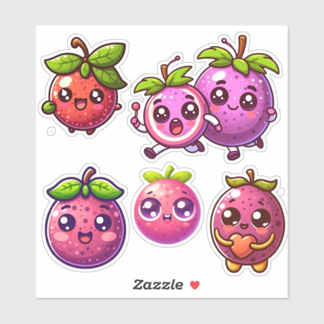cute kawaii passion fruits (Sheet)