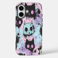 Cute Kawaii Pastel Goth Patchwork Creepy Cat