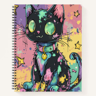 Cute Kawaii Pastel Goth Patchwork Gothic Creepy Notebook