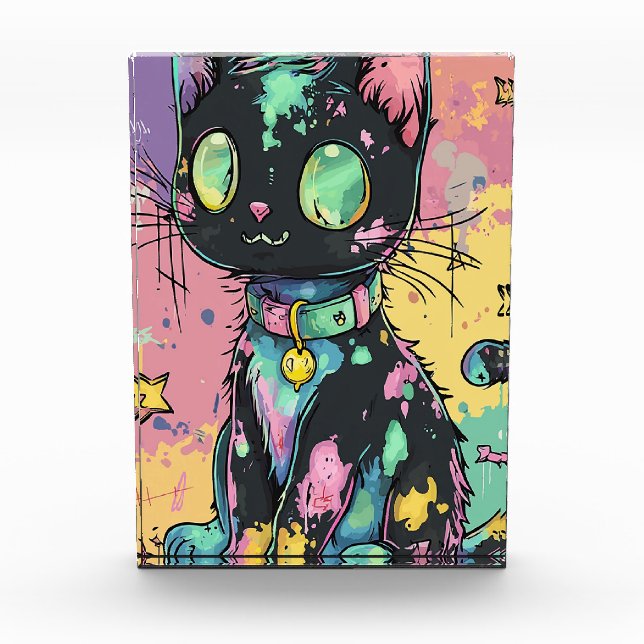 Cute Kawaii Pastel Goth Patchwork Gothic Creepy Photo Block (Front)