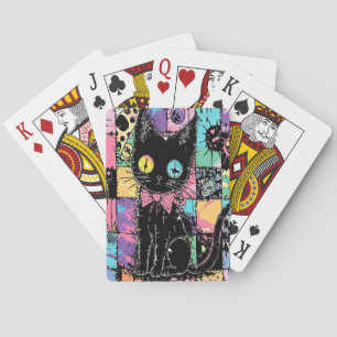 Cute Kawaii Pastel Goth Patchwork Gothic Creepy Playing Cards