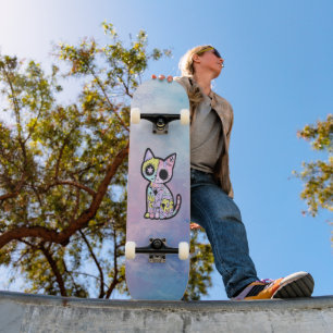 Cute Kawaii Pastel Goth Patchwork Gothic Creepy Skateboard