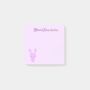 Cute Kawaii Pastel Standing Bunny Bunny Custom Post-it Notes