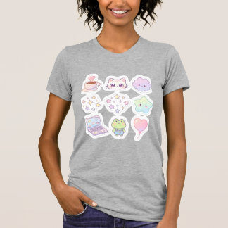 Cute Kawaii Pastel Sticker Pack Aesthetic Women's  T-Shirt