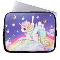 Cute kawaii pastel unicorn with rainbow galaxy