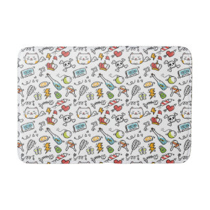 Cute Kawaii Pattern bath mats