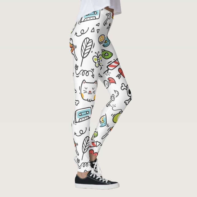 Cute Kawaii Pattern leggings (Right)