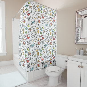 Cute Kawaii Pattern shower curtain
